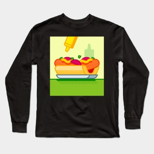 Hot dog with toppings Long Sleeve T-Shirt